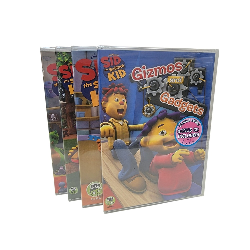 Jim Henson's Sid the Science Kid‎ DVDs Lot of 4 PBS Kids NEW Factory Sealed